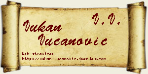 Vukan Vučanović vizit kartica